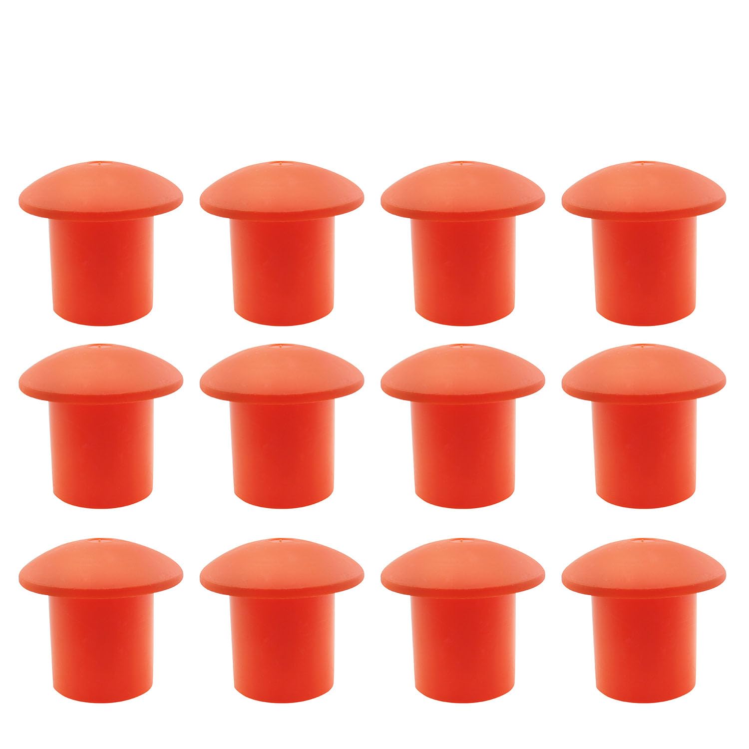 12PCS Plastic Reinforced Protective Cap Orange Safety Mushroom Survey Rebar Cap for Diameter 10-25mm Reinforcement