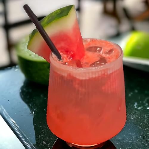 Miniatura 7 de 18 vasos de plástico irrompible sin tallo, para vino, champán, whisky, elegantes, duraderos, desechables, para interiores y exteriores, ideal para