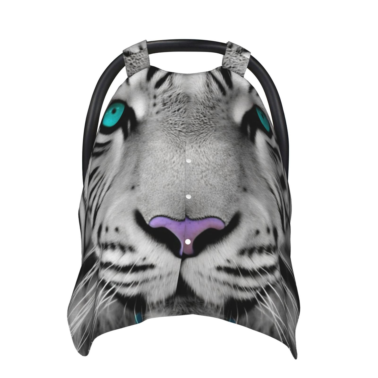 Housse de siège auto bébé motif tigre yeux bleu sarcelle multi-usage - 8