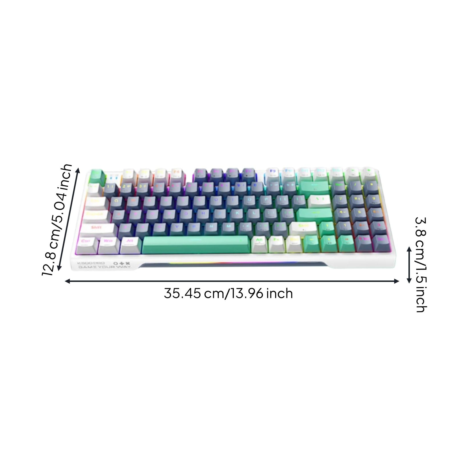 Tastiera Gaming Senza Fili Tastiera Meccanica Tastiera Tastiera Compatta con Struttura Solida Pbt Switch Sostituibili Retroilluminazione Rgb Adatta per Setup Minimal Gaming