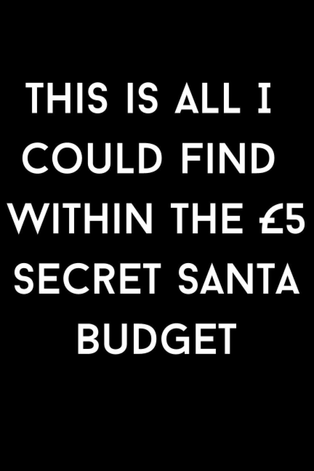 This Is All I Could Find Within The £5 Secret Santa Budget: Funny Notebook Gift Idea For Work, School or Family Secret Santa