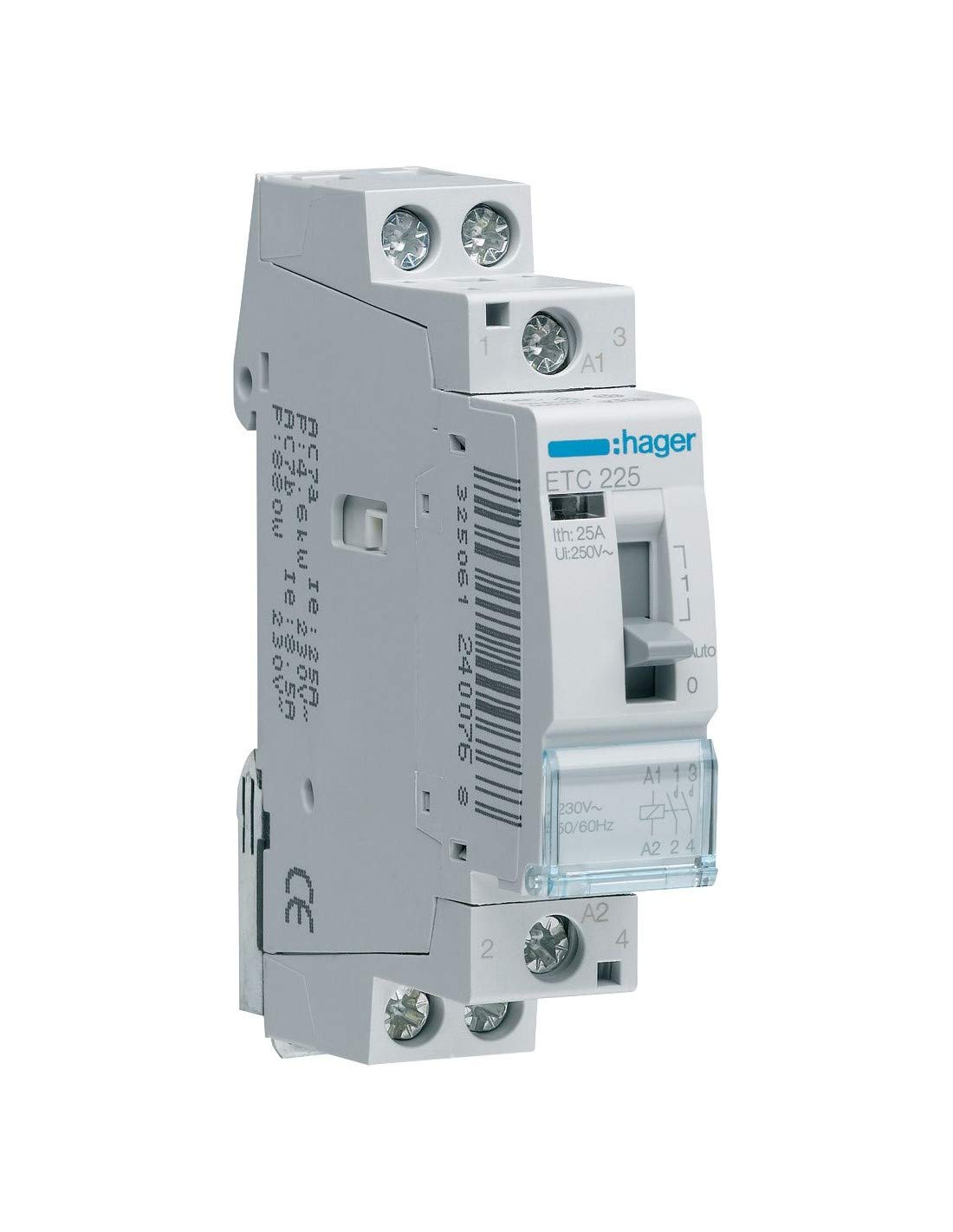Hager etc325 – Contacteur d/neutre 25 A 3 NA 230 V