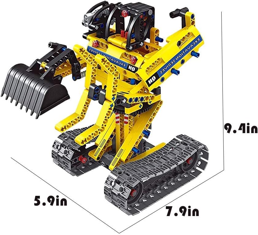 M&Ostyle STEM Projects for Kids Ages 8-12 2-in-1 Ecavator Toys and Robot Toys for Boys Girls Engineering Kit Builds Set for Kids Gift