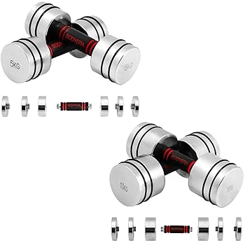 Amazon | BODYERA 可変式 小型 ピュアスチールダンベル 5kg/10kg