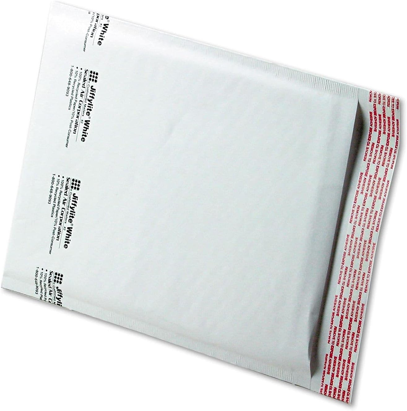 Sealed Air Jiffylite Self-Seal Bubble Mailer, #2, Barrier Bubble Air Cell Cushion, Self-Adhesive Closure, 8.5 x 12, White, 100/Carton