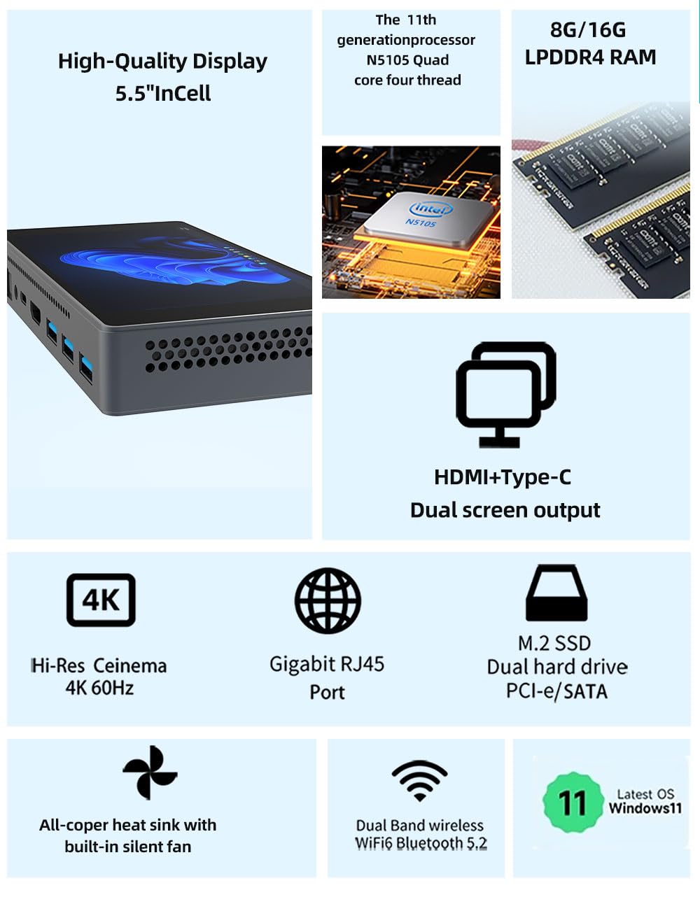 Amazon.co.jp: 5.5インチ2in1タッチスクリーンタブレットWindows