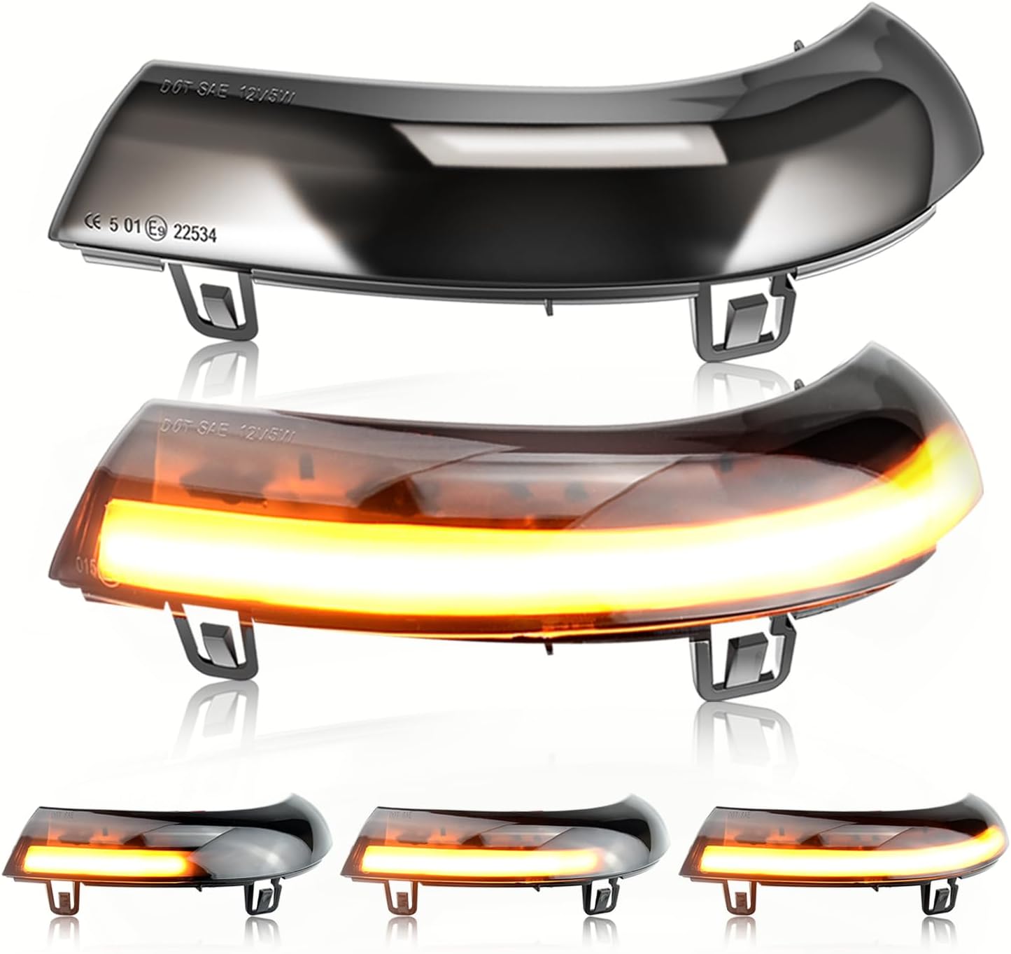 BIHEE LED Dynamic Sequential Turn Signals Smoked Lens Blink