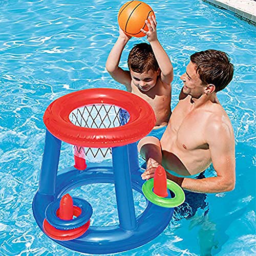 Preisvergleich Produktbild Smilikee Leichtgewichtler Swimmingpool-Basketballkorb, der aufblasbare Sich hin- und herbewegende Wassersport-Spiel-Strandfest-Bevorzug... faltet