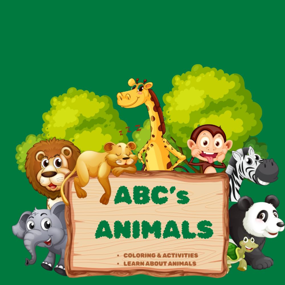 Animals ABCs: Alphabetical animal coloring book