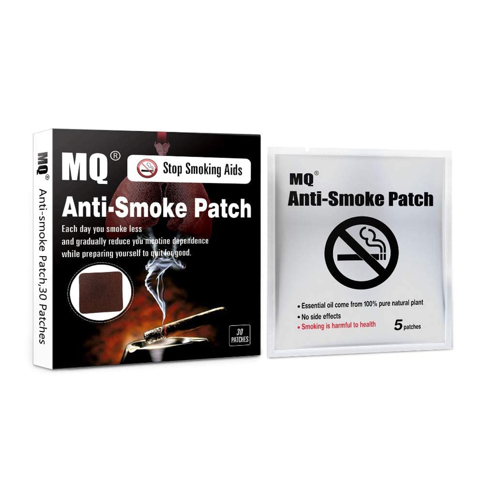 Natural Quit Smoking Patches - 30 Count, Effective & Safe Stop Smoking Aid, No Side Effects, Easy to Use for a Smoke-Free Life