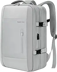 Mochila de Viagem Expansivel Masculina Feminina, Mochila Para Notebook Executiva Impermeável Reforçada Cabo USB, Trabalho, Escola, Viagens