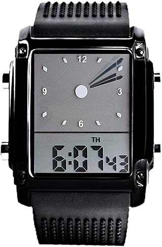 Carlien 0814 Reloj de pulsera deportivo con indicador de luz LED digital analógica con cinta de silicona