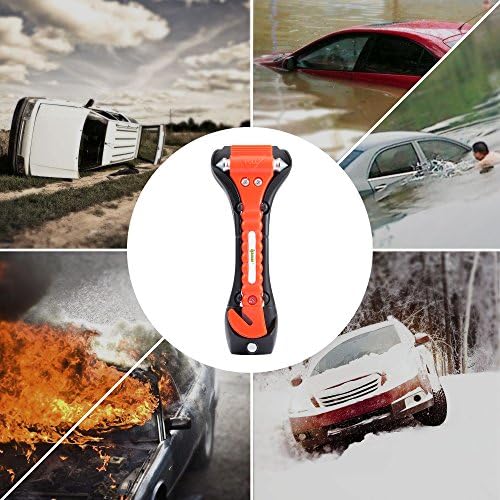 ipow [2 Pack] Car Emergency Escape Window Break Hammer Safety Seat Belt Cutter Tool (Big)