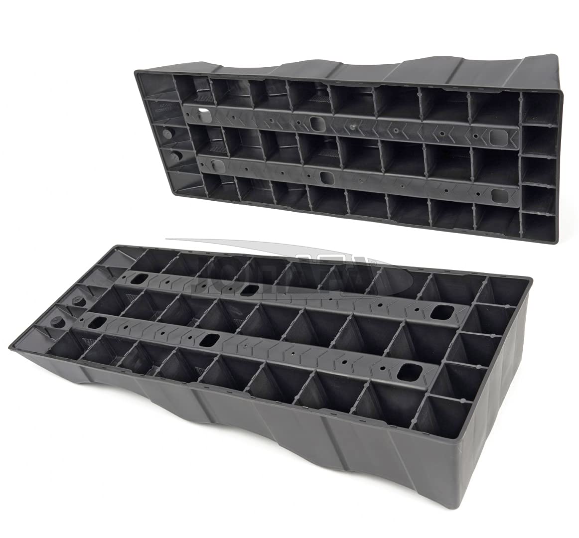 JOMAFA Par De Rampas Elevadoras Con Funda Transporte, Hasta 3000 Kg Rampas de servicio para automóviles Rampas de acceso Negro