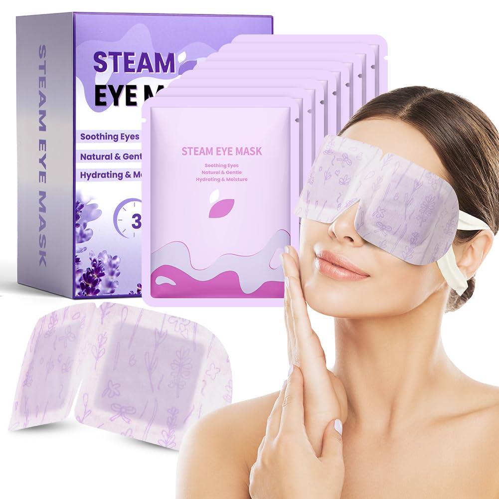Guidre 20 mascherine per occhi riscaldanti, maschera per occhi a vapore, maschera per gli occhi, maschera per il sonno, maschera per il rilassamento degli occhi e le occhiaie, per la cura degli