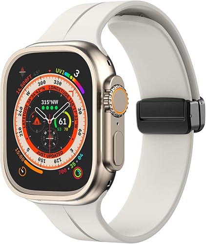 Correa magnética compatible con Apple Watch Band de 1.496 in 1.575 in 1.614 in 1.654 in 1.732 in 1.772 in 1.811 in 1.929 in, correa deportiva de