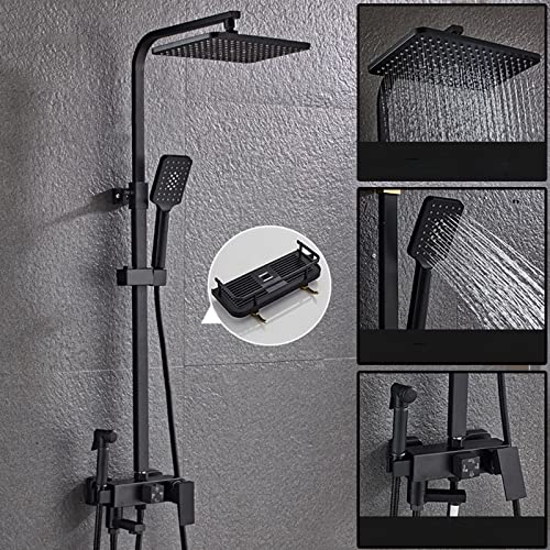 Douche d'appoint noire en laiton pour stopper les variations de température - 3
