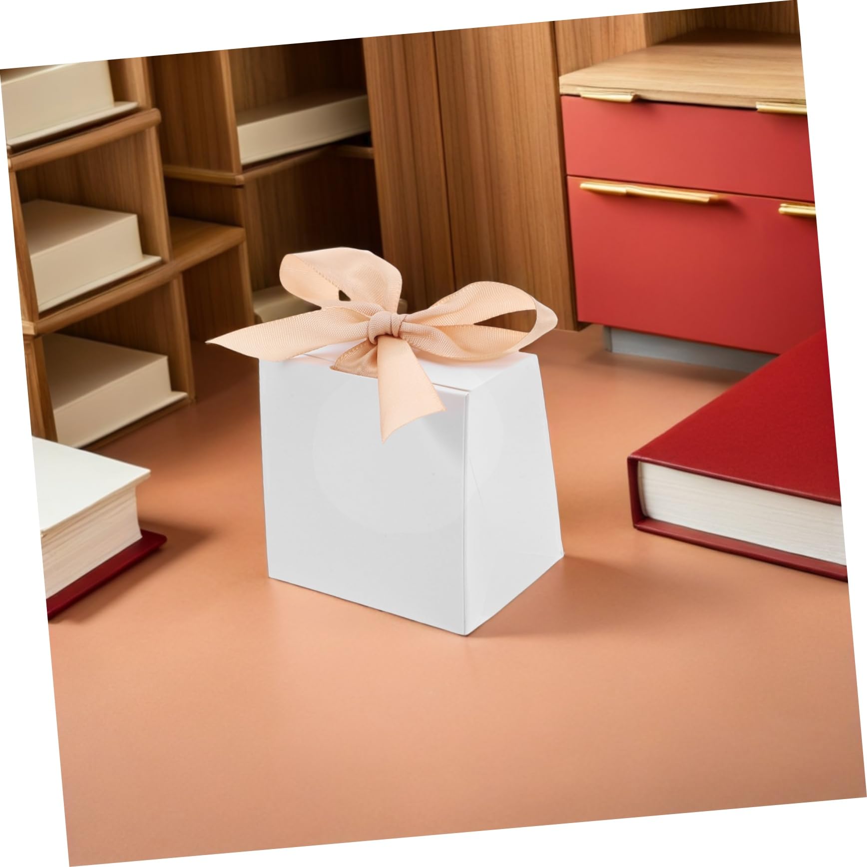 Kleiner Geschenkboxen im Europäischen Stil, 50 Satz mit Schleife aus Papier