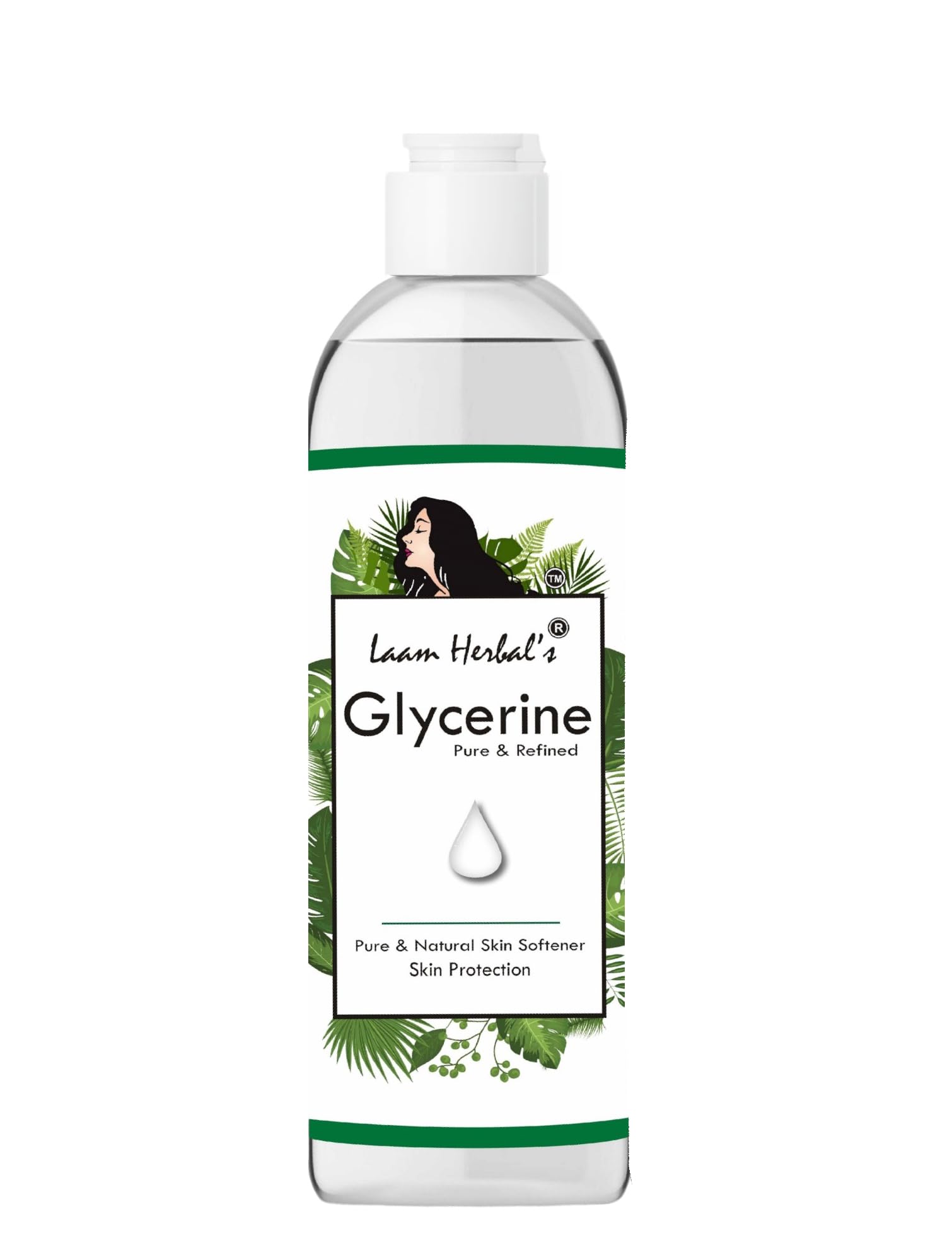 Laam Liquid Glycerine Pure & Refined | Multi-Purpose Vegetable Glycerine | Used For Chaffing, Moisturizing, Uneven Skin Tone, Dryness, Dark Spot, Wrinkles, Aging | Natural, Soft & Glowing Skin- 225 G