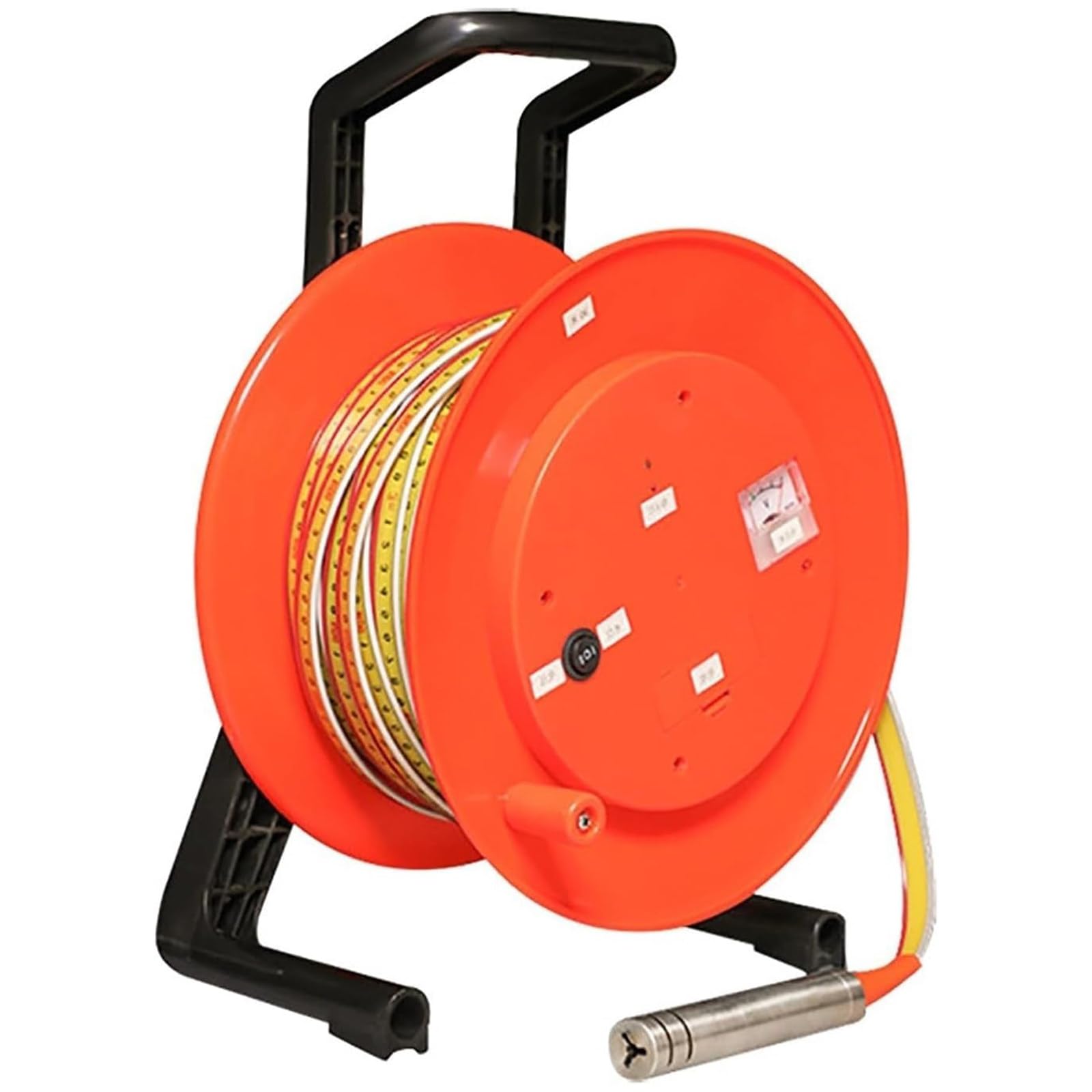 Medidor De Nivel De Agua Portátil, Indicador De Nivel De Agua De Pozo, Sonda De Pozo Profundo con Sonda De Acero Inoxidable para Una Medición Precisa del Nivel De Agua 30m(98ft)