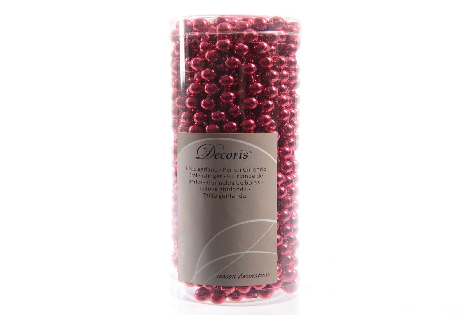 Ghirlanda di perle Adonia Rosa lampone