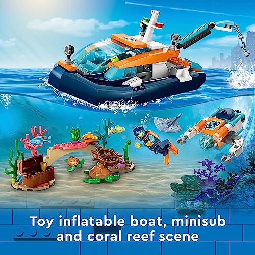 Lego 6425845 City Explorer Diving Boat 60377 Ocean Building Toy, Includes A Coral Reef Setting thumb #3