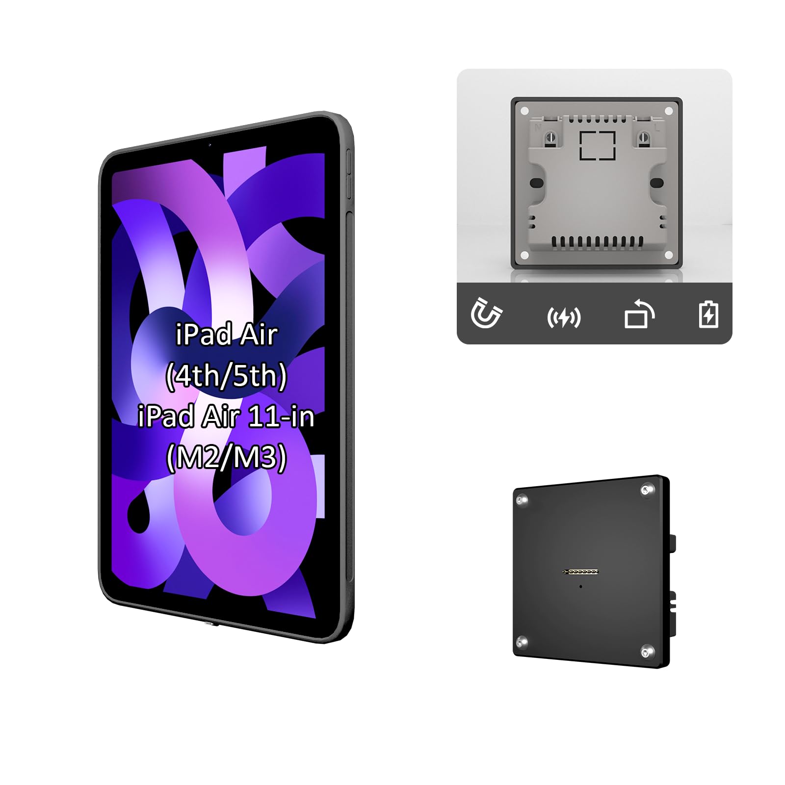 Photo 1 of Zilvex In-Wall Magnetic Charging Mount for iPad Air