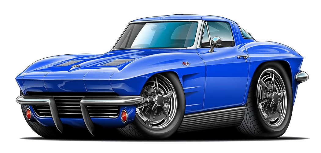 1963 Corvette Split Window Coupe 327 Side Exhaust 2ft Long Wall Graphic Decal Sticker Man Cave Garage Decor Boys Room Decor (3ft Long)