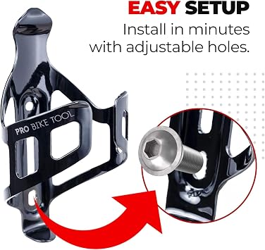 PRO BIKE TOOL Water Bottle Holder for Bikes Bicycle Bottle Cage & Bike Cup Holder with Secure Grip, Lightweight Cycling Water Bottle Holder for Road Bike & Mountain Bike