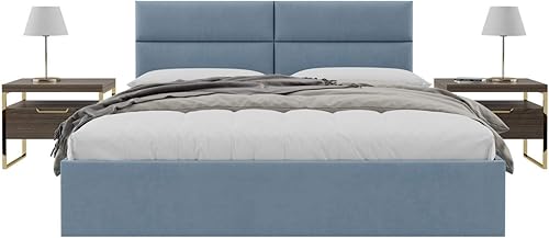 Miniatura 116 de Vänt - Paneles tapizados de cabecera para montar en la pared, diseño Isabelle, 60 x 23 pulgadas, configuración de 4 paneles individuales,