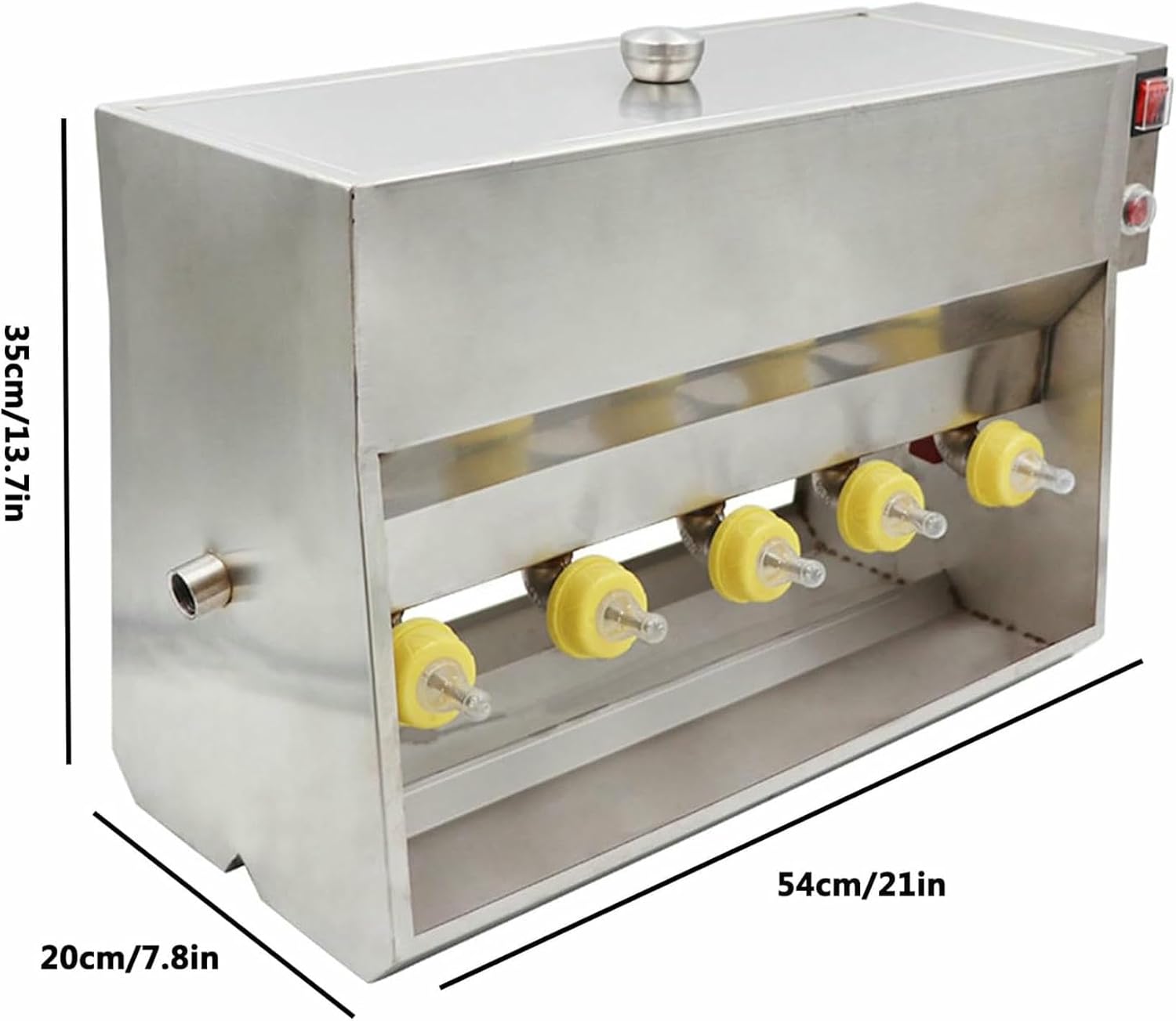 Automatic Piglet Feeding Bottle, Stainless Steel 10/14 Nipple Silicone Piglet Feeding Station, Suitable for Farms and Ranches