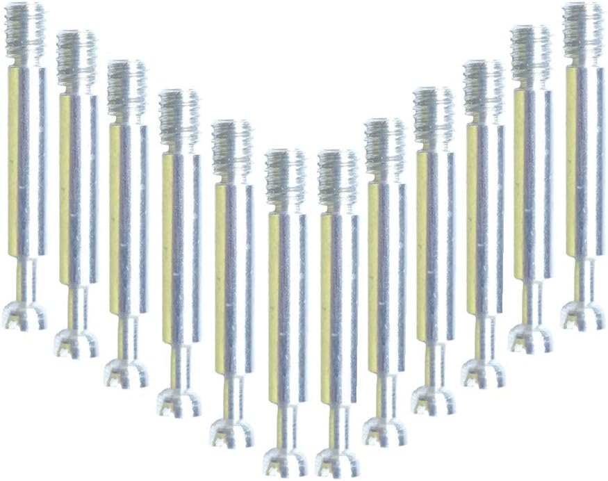 SWET [12 PCS] Furniture Connecting Fitting Dowel Bolts Screws [40mm Long] [6mm Diameter Thread] [Iron]