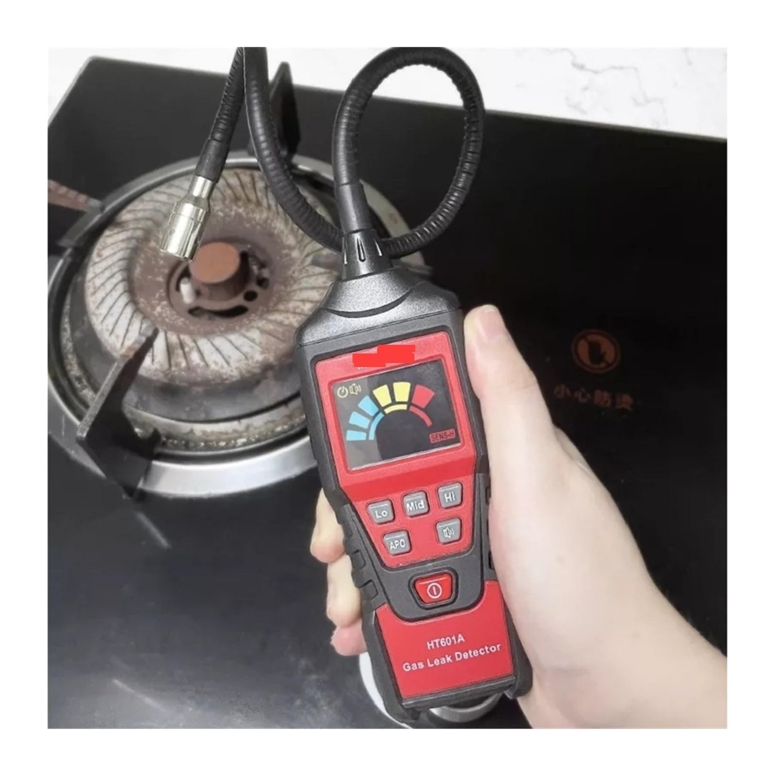 Detektor gazu, HT601A+ HT601B+ Akumulatorowy wykrywacz wycieków gazu domowego Przenośny tester gazów palnych Wyświetlacz LED(HT601B Gas Detector)