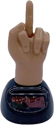 Adorno de dedo medio para automóvil, divertido juguete de sacudida con energía solar, juguete para decoración interior de automóvil, tablero de