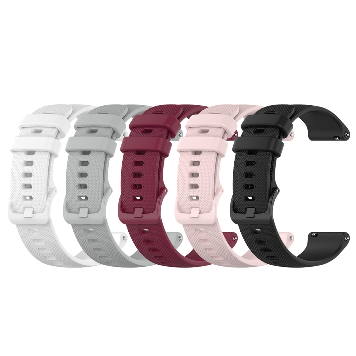 NovemFoal Replacement Band for RADLEY Series 21 Strap, Soft Breathable Durable Watch Straps Intended for RYS21-2148/RYS21-4018/RYS21-2150/RYS21-4016/RY2884, 5-Pack Silicone Sport Watch Wristband (5A)