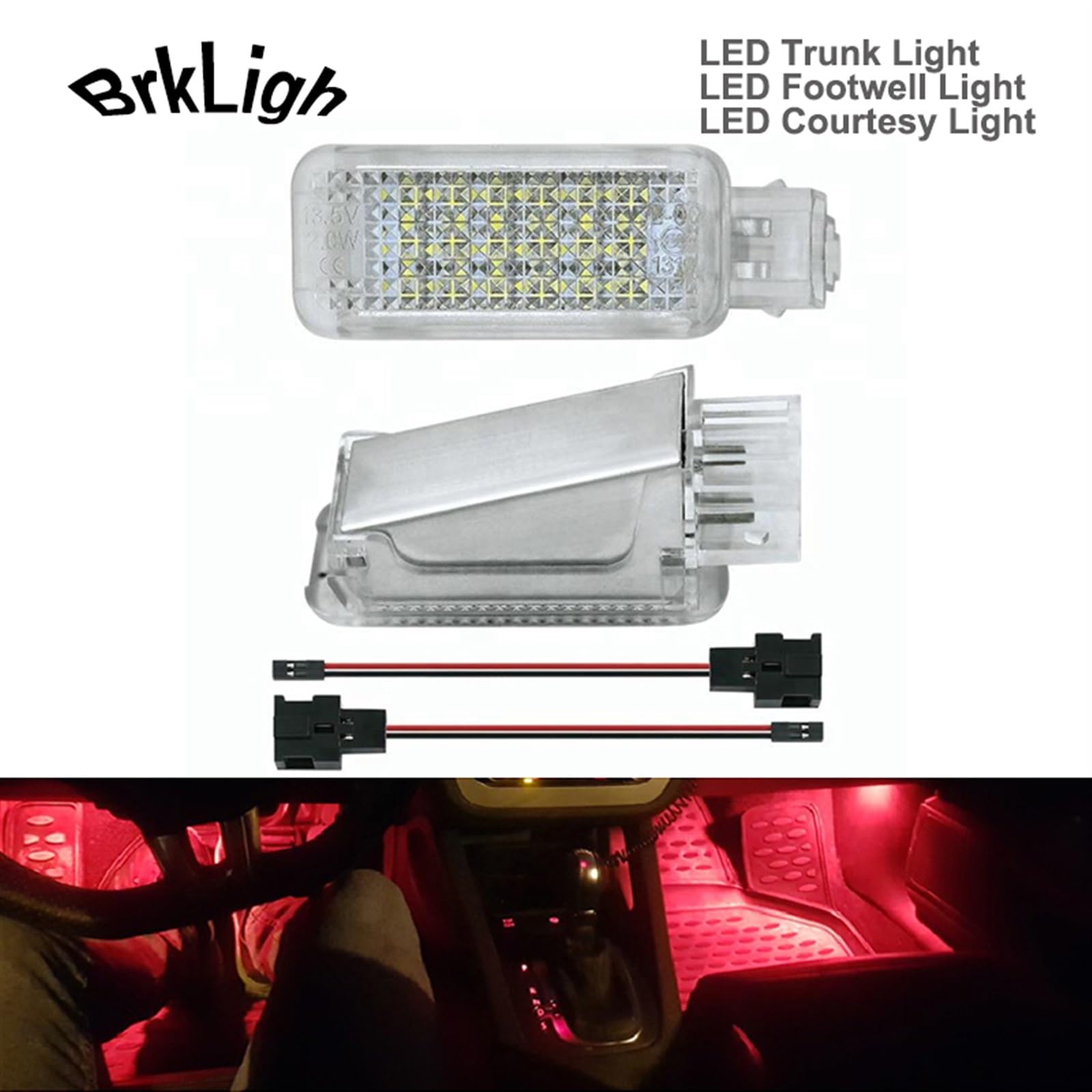 2 szt. Dzięki uprzejmości LED oświetlenie bagażnika Golvebox lampki na drzwi samochodu, dla Porsche, 987 997 911 958 Boxster Cayman, dla Carrera, Turbo, dla CAYENNE, Oświetlenie LED na nogi(RGB
