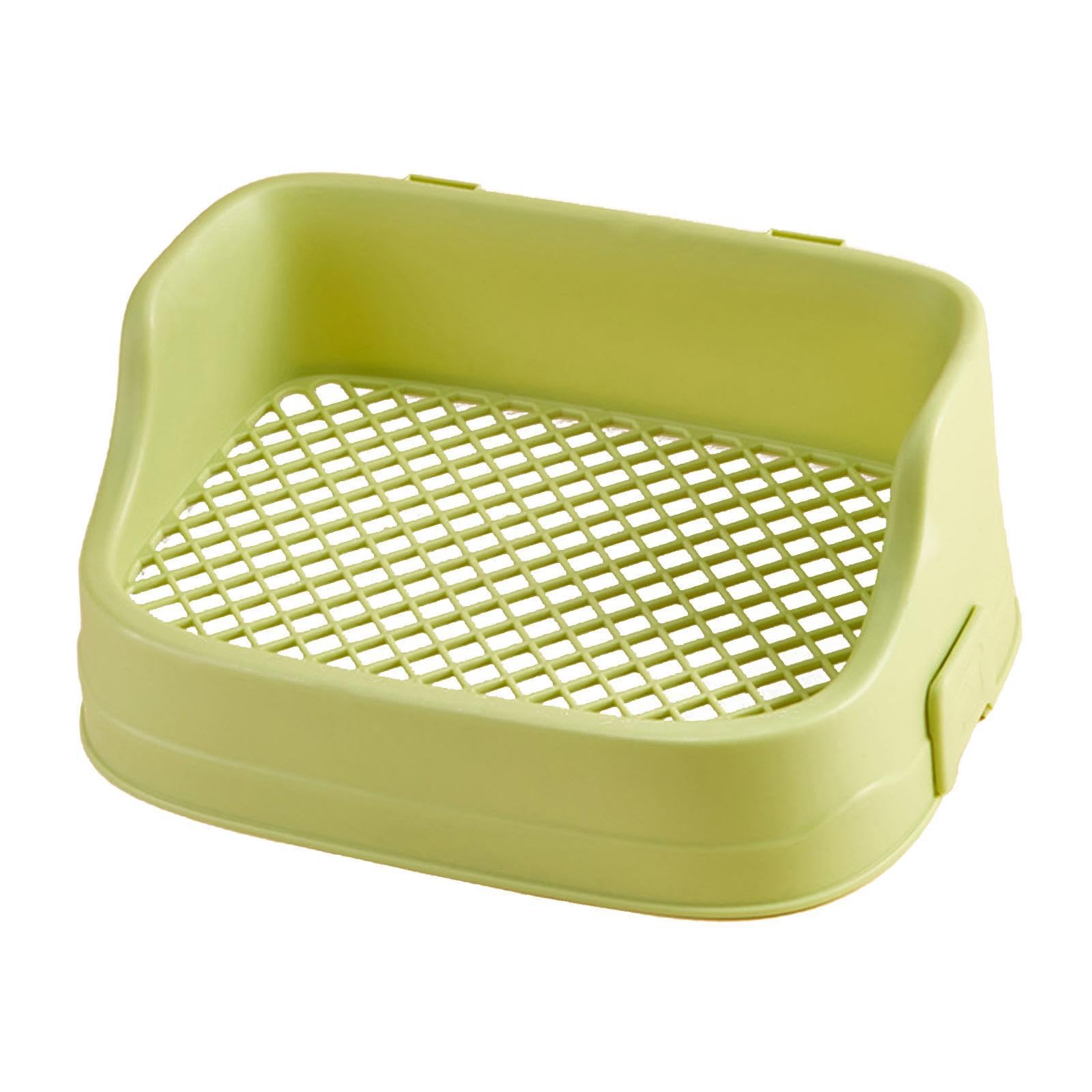 Bandeja de arena para conejos con entrenador para una comodidad óptima verde