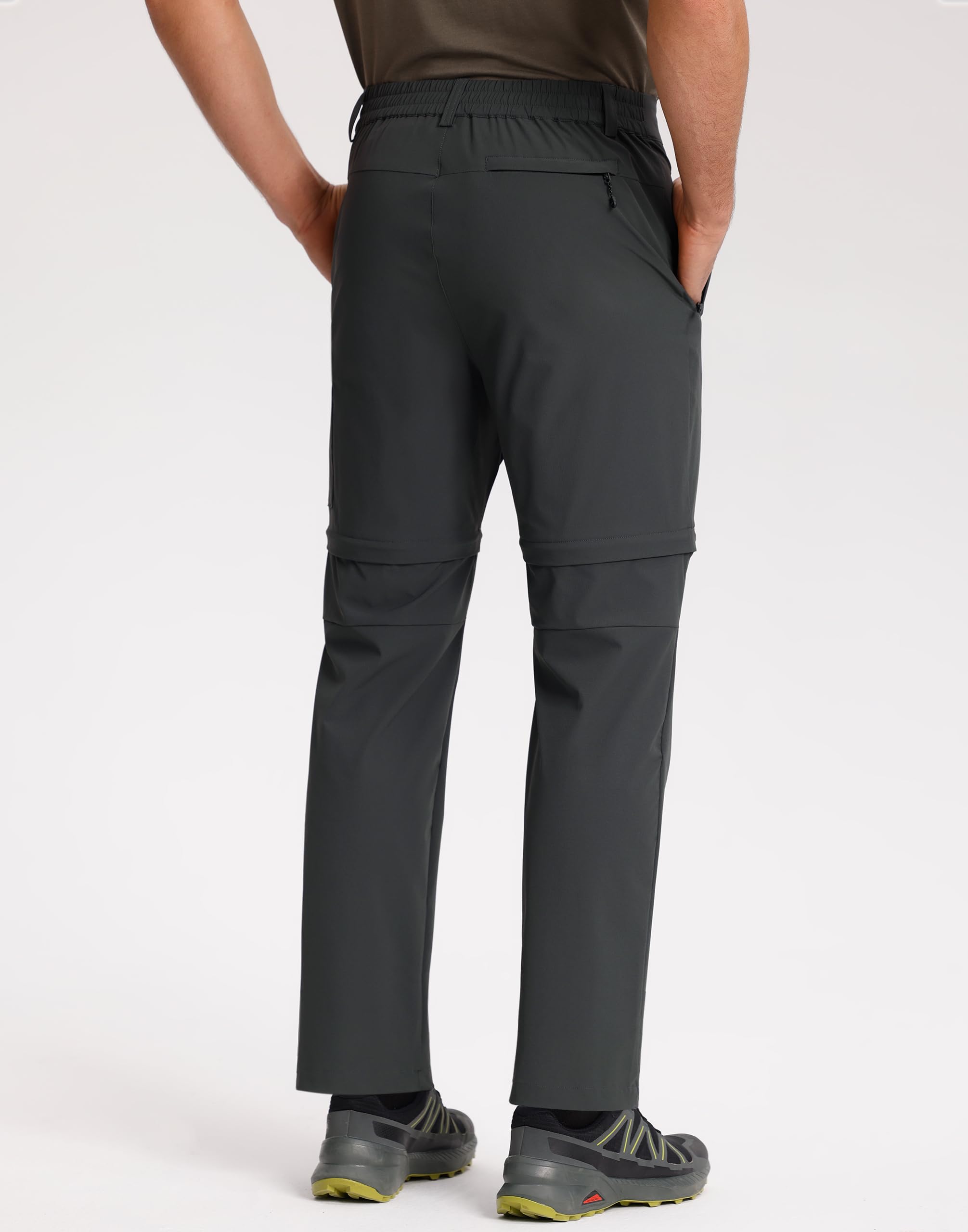 Pioneer Camp Pantalon de randonnée zippé pour homme - Amovible - Résistant et imperméable - Séchage rapide - Avec 4 poches pour le trekking