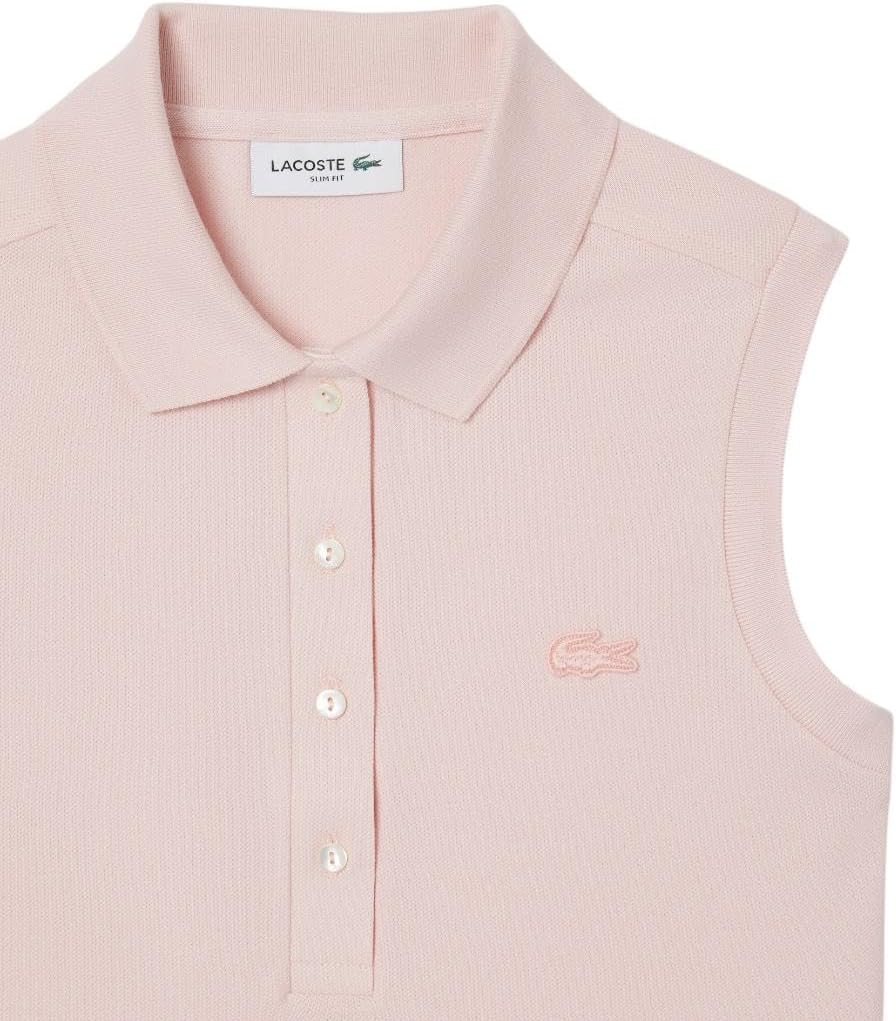 Lacoste Women's L.12.d Slim Fit Sleeveless Stretch Polo Shirt