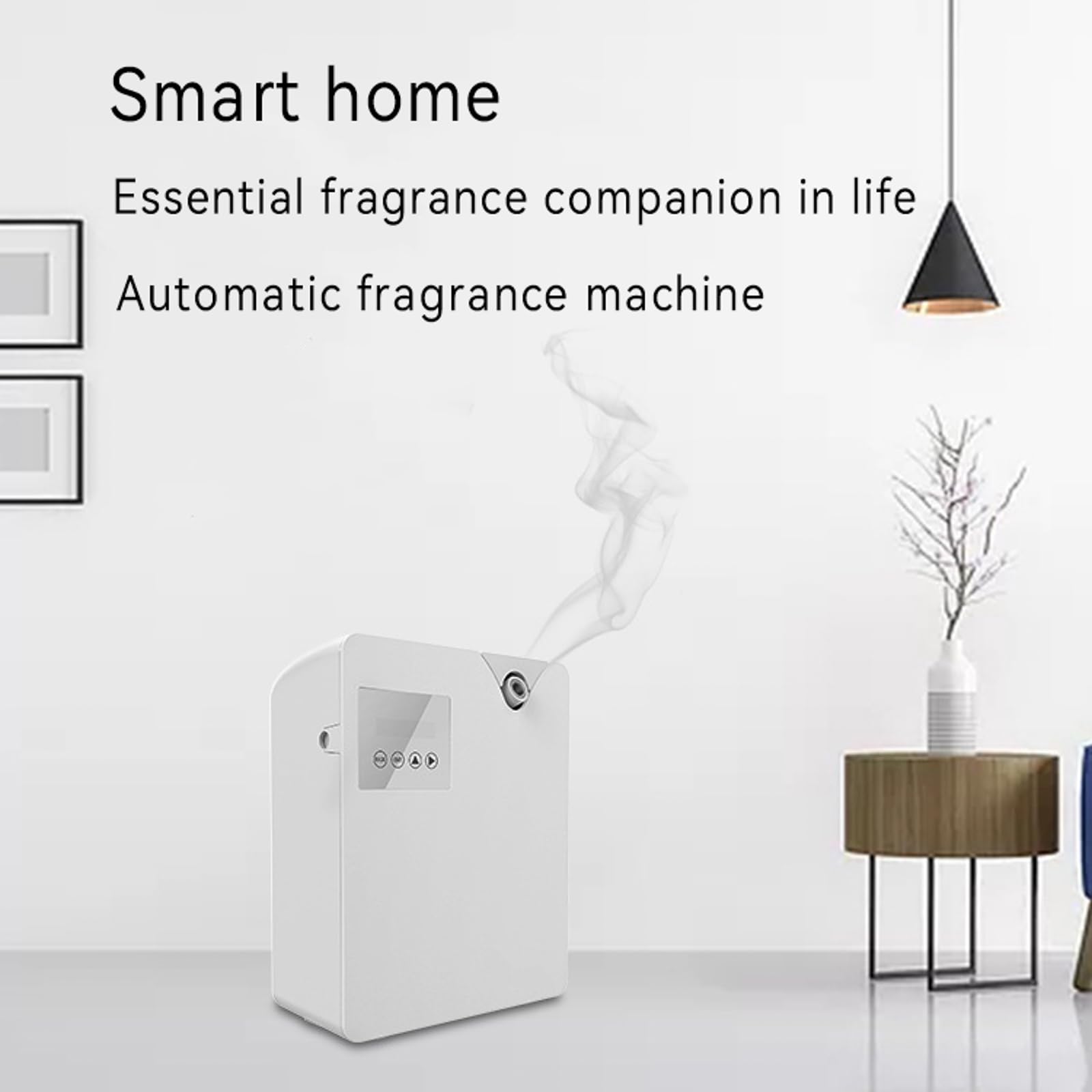 Máquina de aire perfumada inteligente para el hogar, Bluetooth y Wi-FI (blanco) | Difusor De Aceites Esenciales Sin Agua,Botella De Aceite 300ml,Tecnología de Nebulización,para 300-400㎡ Piezas Grandes
