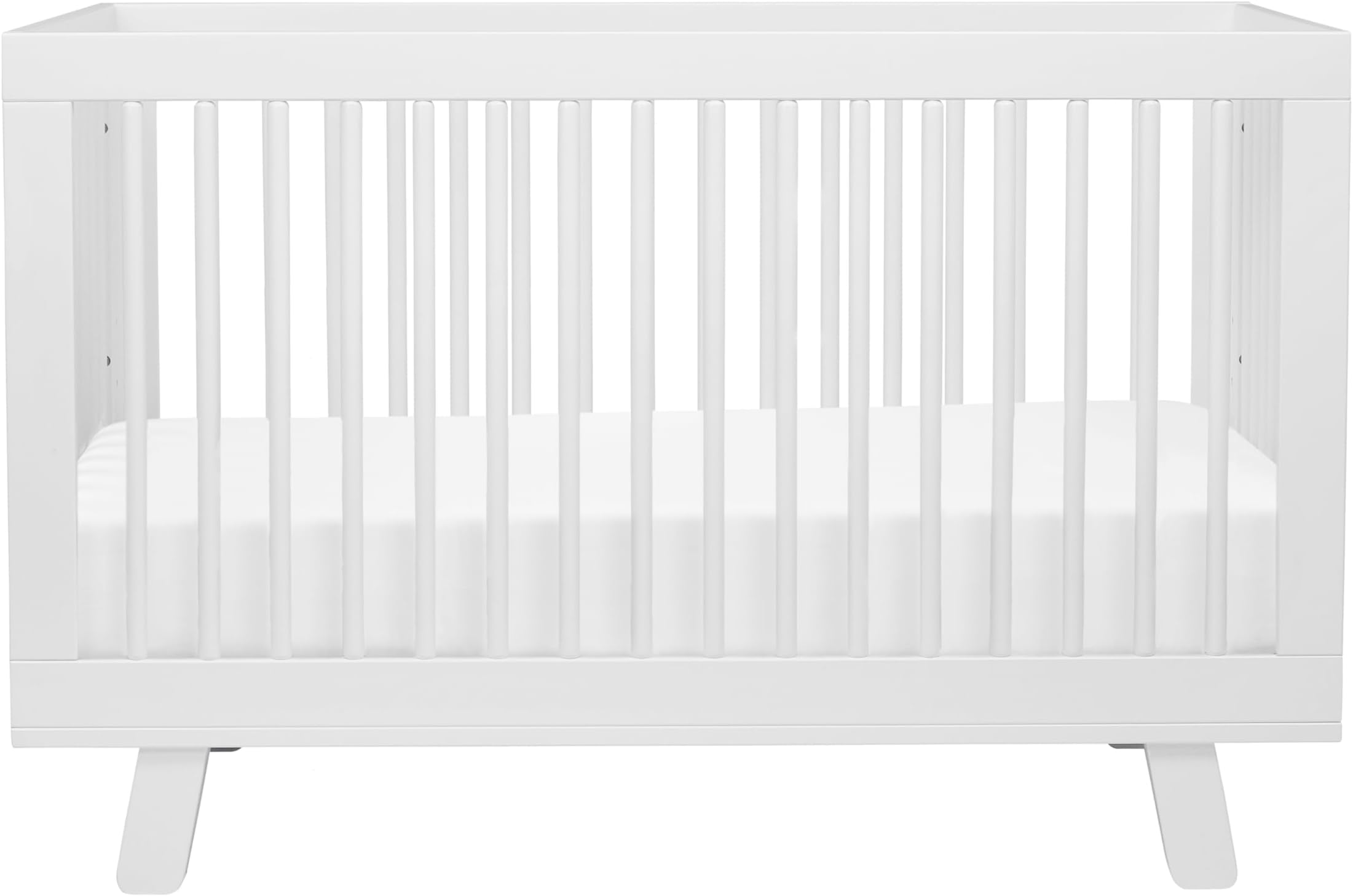 Hudson 3-in-1 Convertible Baby Crib with Toddler Bed & Daybed Conversion - Easy to Assemble - GREENGUARD Gold Certified w/ 4 Adjustable Mattress Heights - White