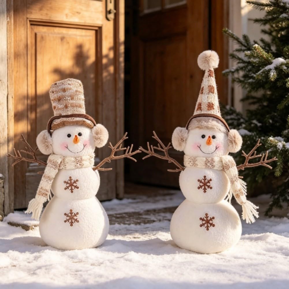 Weihnachts Schneemann Figuren Set 32cm für deko Weihnachts Schneemann