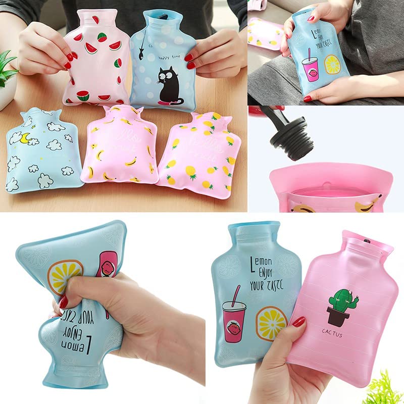 Image of Eitheo Cute Small Pain Relief Heating Pad Joint & Muscles Pain | Pack 10 | Heating pad for back pain | Hot Water Bag for Full Body Pain Relief | Hot Bags for Pain Relief in Sports Injury | Hot Bag for Body Massage for Men & Women | Hot Bottle Water Bag for Pain Relief in Period, Cramps | PVC Hot Water Bag Assorted
