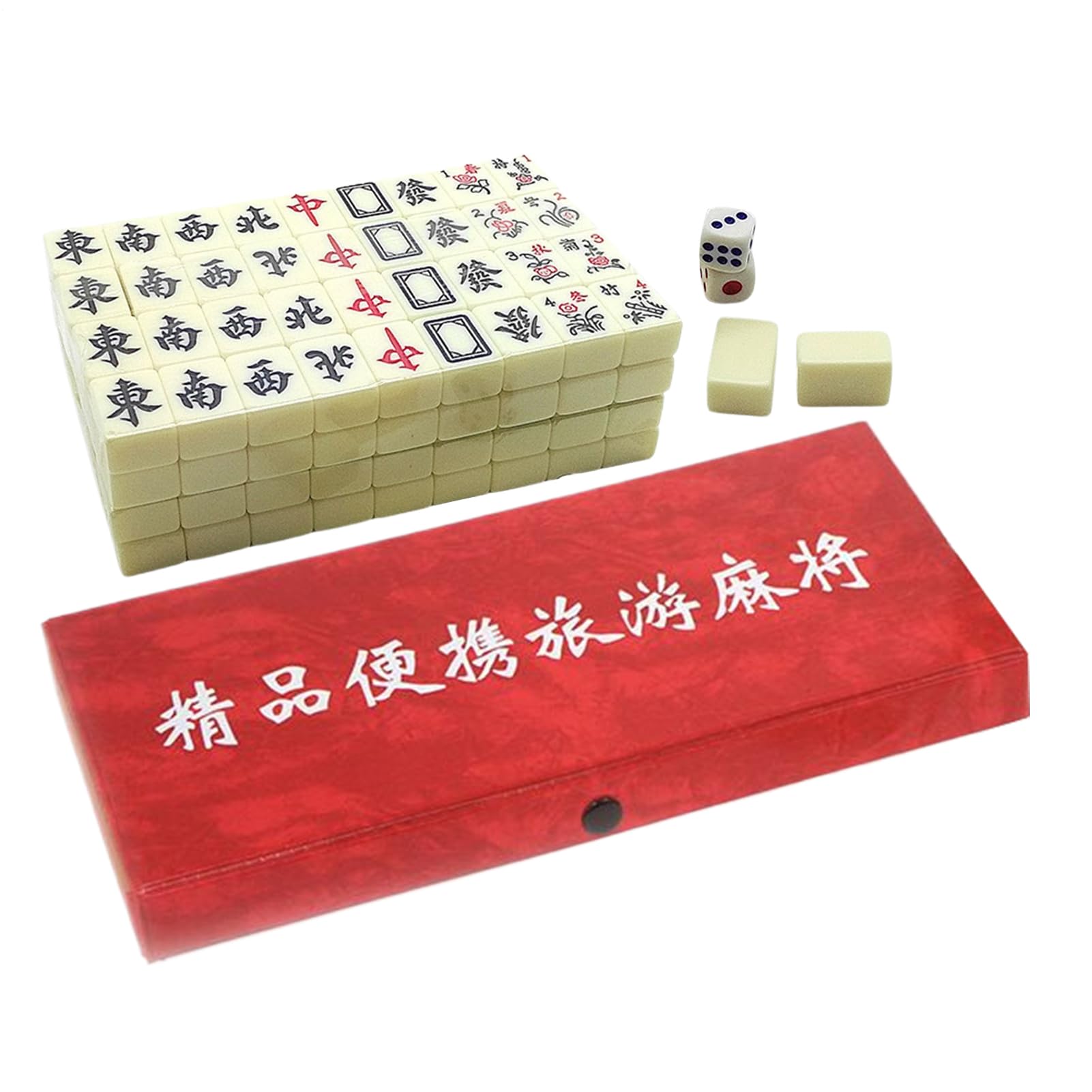 Gra w Mahjong z Kompletem Płytek 144 Sztuk Kompletne Płytki Do Zabawy