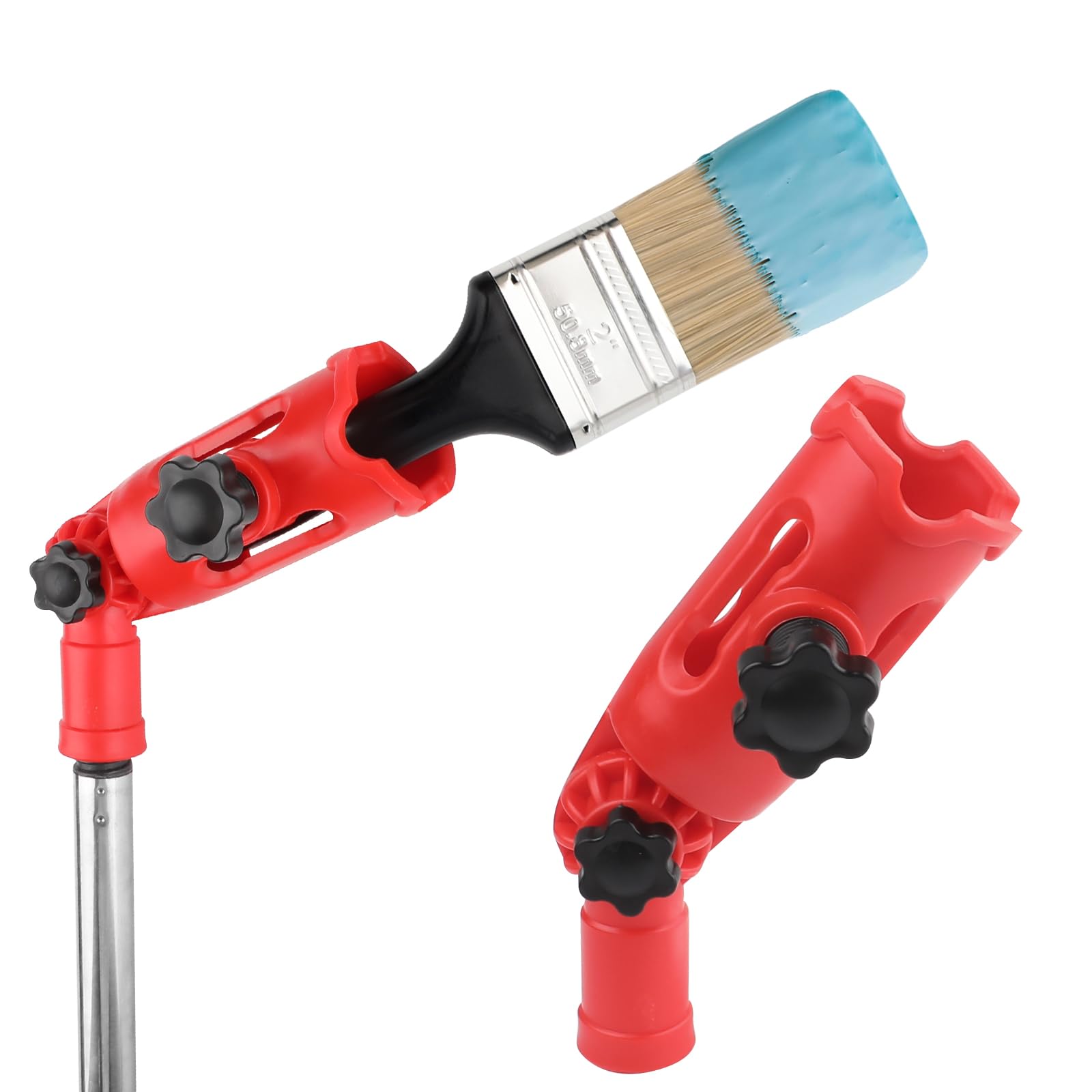 Photo 1 of 1 Pcs Multi-Angle Paint Brush Extender Tool,High Ceiling Paint Edger Tool,Adjustable Extension Pole Attachment Holder for Paint Brush,Roller, Scraper,Secure Handle Grip,Fits Walls, Trim & Corner