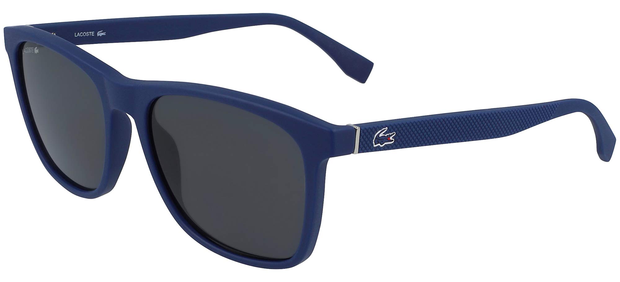 Lacoste L860SP 424 Rectangle Sunglasses - Matte Blue Grey Polarised - Acetate