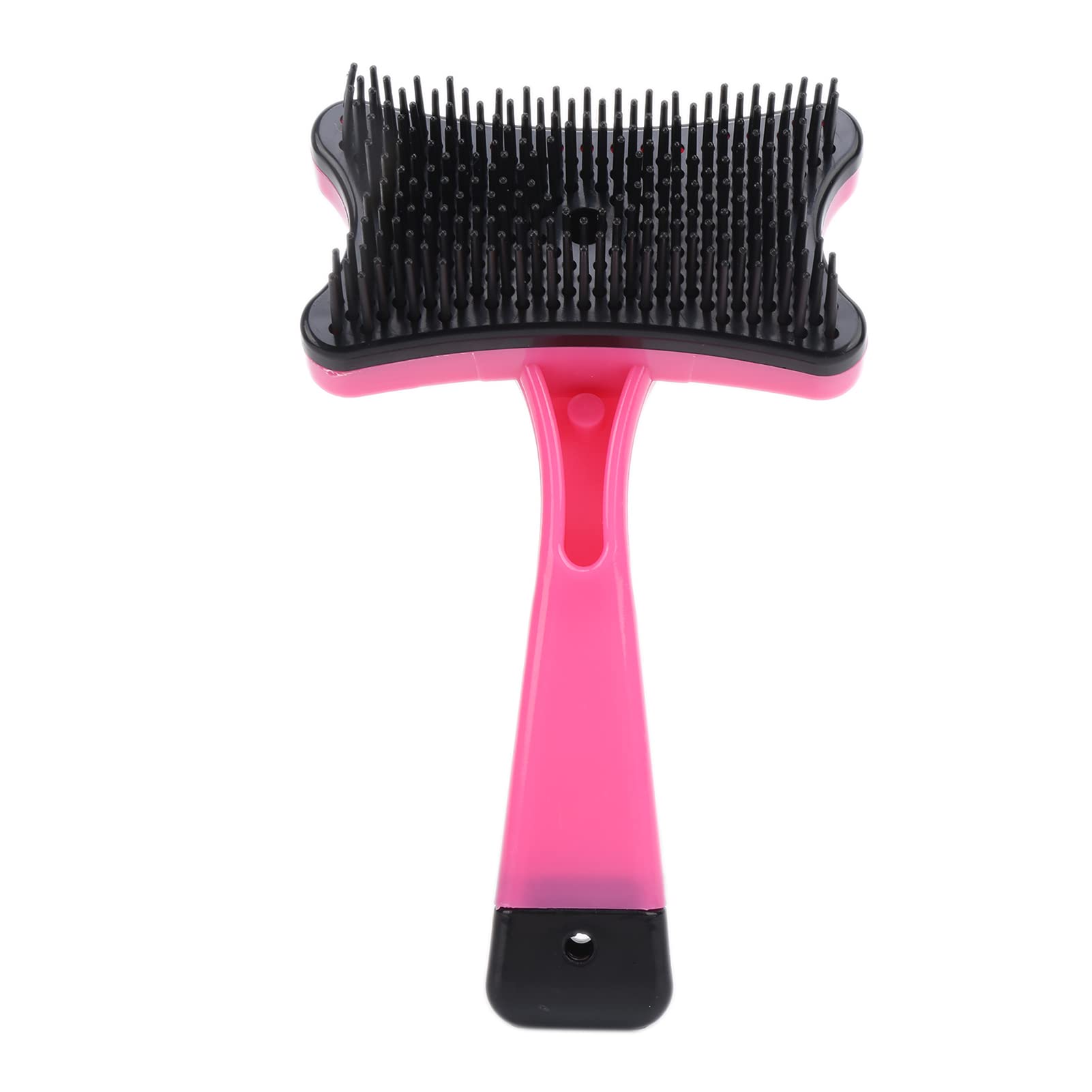 Pet Grooming Brush, Pets Remove Loose Undercoat and Tangled Hair Brush, Self Cleaning Slicker Short Brushes Improve Circulation for Cat DogRose Red Long Sh Dogs Cats Gently (#4)
