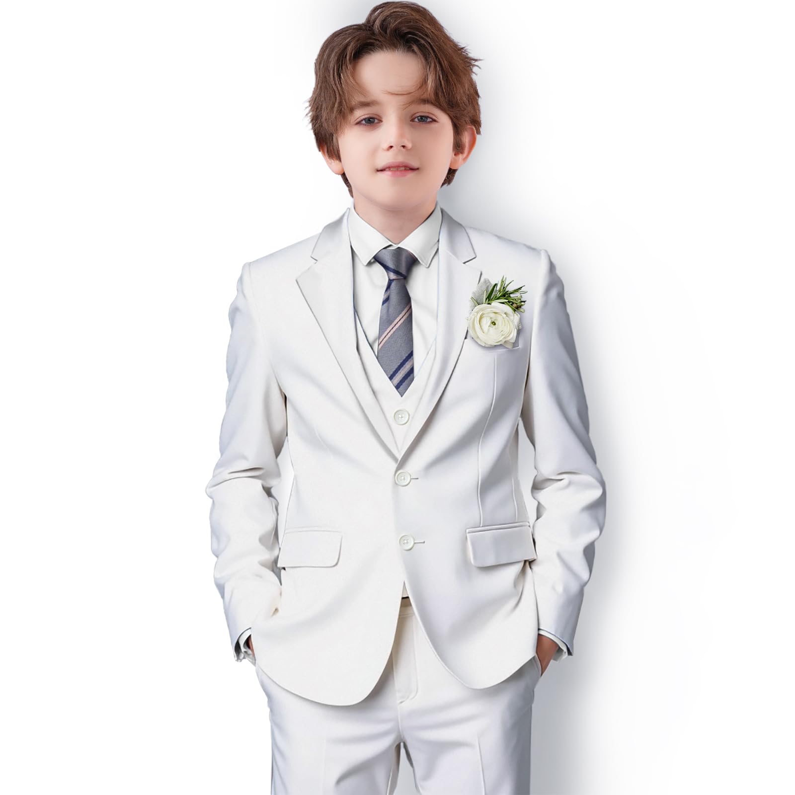Traje formal para niños, traje ajustado para niños, traje para adolescentes, niños pequeños, vestido de boda, comunión