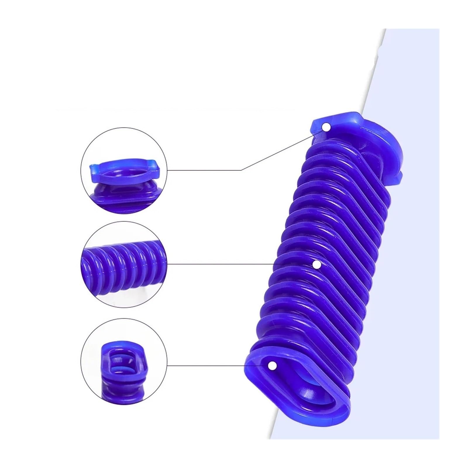 Reemplazo De Manguera De Conducto Inferior Compatible Con Dyson V7 V8 V10 V11 Aspiradora De Rodillo Suave Rodillo Suave Manguera Azul Tubo De Goma Suave Flexible(6pcs with tool)