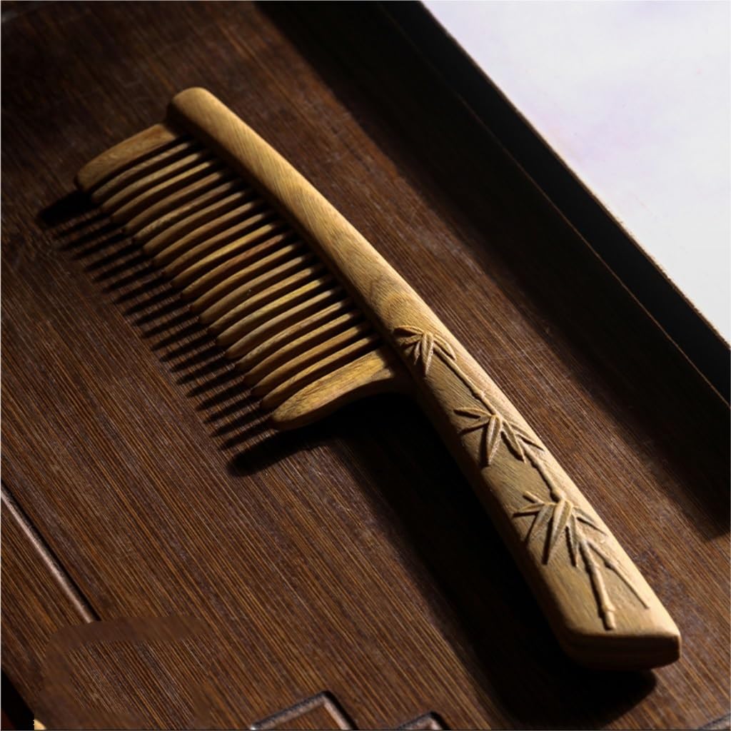 Peine para Vestirse Peine for el cabello tallado en madera maciza, peine for el cabello rizado, peine for peinar, adecuado for cabello largo, cabello rizado, cabello mojado, etc. Peine para Desenredar
